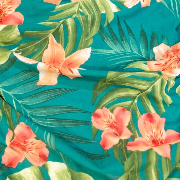 NWT Green & Pink Floral One-Piece Swimsuit - Women's Size Small - Kona Sol - Picture 3 of 4